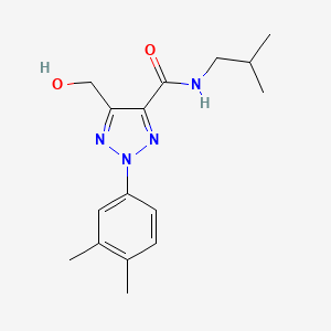 2-(3,4-dimethylphenyl)-5-(hydroxymethyl)-N-(2-methylpropyl)-2H-1,2,3-triazole-4-carboxamide