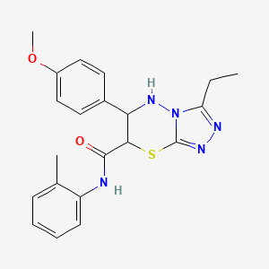 3-ethyl-6-(4-methoxyphenyl)-N-(2-methylphenyl)-6,7-dihydro-5H-[1,2,4]triazolo[3,4-b][1,3,4]thiadiazine-7-carboxamide