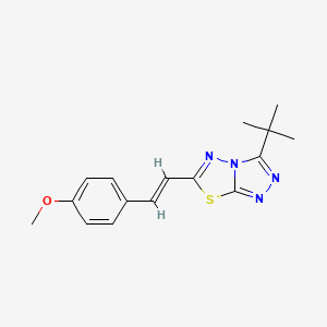 molecular formula C16H18N4OS B11383947 3-tert-butyl-6-[(E)-2-(4-methoxyphenyl)ethenyl][1,2,4]triazolo[3,4-b][1,3,4]thiadiazole 