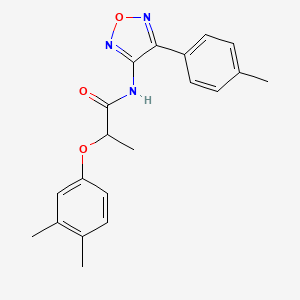 molecular formula C20H21N3O3 B11383950 2-(3,4-dimethylphenoxy)-N-[4-(4-methylphenyl)-1,2,5-oxadiazol-3-yl]propanamide 