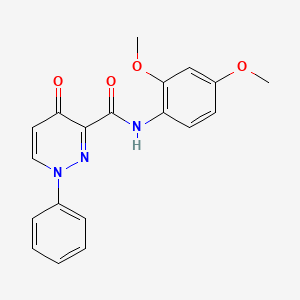 molecular formula C19H17N3O4 B11383959 N-(2,4-dimethoxyphenyl)-4-oxo-1-phenyl-1,4-dihydropyridazine-3-carboxamide 