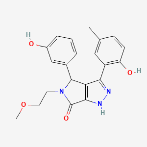 3-(2-hydroxy-5-methylphenyl)-4-(3-hydroxyphenyl)-5-(2-methoxyethyl)-4,5-dihydropyrrolo[3,4-c]pyrazol-6(1H)-one