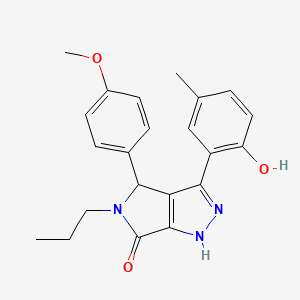 molecular formula C22H23N3O3 B11384010 3-(2-hydroxy-5-methylphenyl)-4-(4-methoxyphenyl)-5-propyl-4,5-dihydropyrrolo[3,4-c]pyrazol-6(1H)-one 