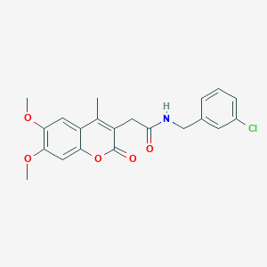 N-(3-chlorobenzyl)-2-(6,7-dimethoxy-4-methyl-2-oxo-2H-chromen-3-yl)acetamide