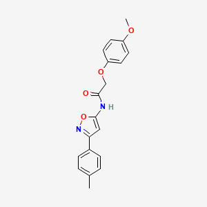 2-(4-methoxyphenoxy)-N-[3-(4-methylphenyl)-1,2-oxazol-5-yl]acetamide