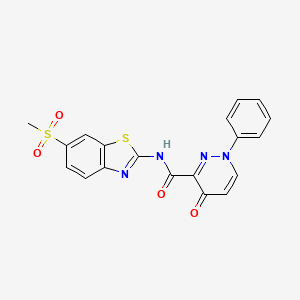 N-[6-(methylsulfonyl)-1,3-benzothiazol-2-yl]-4-oxo-1-phenyl-1,4-dihydropyridazine-3-carboxamide