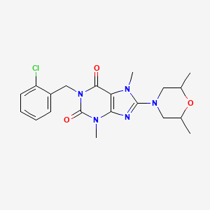 1-(2-chlorobenzyl)-8-(2,6-dimethylmorpholin-4-yl)-3,7-dimethyl-3,7-dihydro-1H-purine-2,6-dione