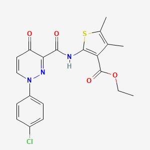 molecular formula C20H18ClN3O4S B11384080 Ethyl 2-({[1-(4-chlorophenyl)-4-oxo-1,4-dihydropyridazin-3-yl]carbonyl}amino)-4,5-dimethylthiophene-3-carboxylate 