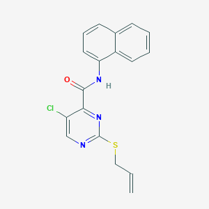 5-chloro-N-(naphthalen-1-yl)-2-(prop-2-en-1-ylsulfanyl)pyrimidine-4-carboxamide