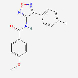 molecular formula C17H15N3O3 B11384122 4-methoxy-N-[4-(4-methylphenyl)-1,2,5-oxadiazol-3-yl]benzamide 