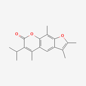 molecular formula C18H20O3 B11384129 2,3,5,9-tetramethyl-6-(propan-2-yl)-7H-furo[3,2-g]chromen-7-one 