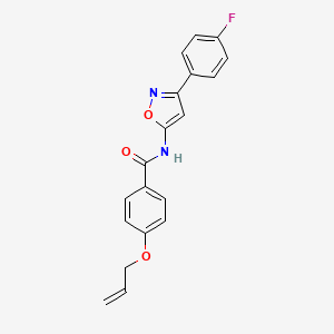 molecular formula C19H15FN2O3 B11384160 N-[3-(4-fluorophenyl)-1,2-oxazol-5-yl]-4-(prop-2-en-1-yloxy)benzamide 