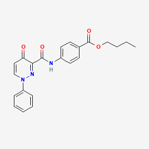 molecular formula C22H21N3O4 B11384169 Butyl 4-{[(4-oxo-1-phenyl-1,4-dihydropyridazin-3-yl)carbonyl]amino}benzoate 