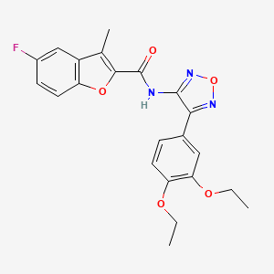 N-[4-(3,4-diethoxyphenyl)-1,2,5-oxadiazol-3-yl]-5-fluoro-3-methyl-1-benzofuran-2-carboxamide