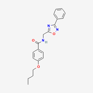 4-butoxy-N-[(3-phenyl-1,2,4-oxadiazol-5-yl)methyl]benzamide