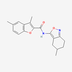 3,5-dimethyl-N-(5-methyl-4,5,6,7-tetrahydro-2,1-benzoxazol-3-yl)-1-benzofuran-2-carboxamide