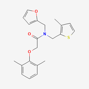 2-(2,6-dimethylphenoxy)-N-(furan-2-ylmethyl)-N-[(3-methylthiophen-2-yl)methyl]acetamide