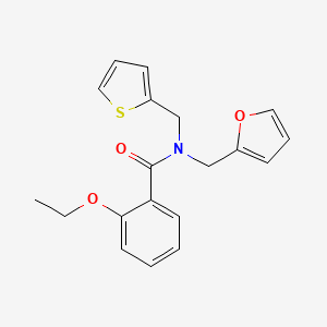 2-ethoxy-N-(furan-2-ylmethyl)-N-(thiophen-2-ylmethyl)benzamide