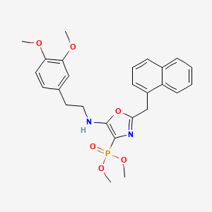 molecular formula C26H29N2O6P B11384240 Dimethyl (5-{[2-(3,4-dimethoxyphenyl)ethyl]amino}-2-[(naphthalen-1-YL)methyl]-1,3-oxazol-4-YL)phosphonate 