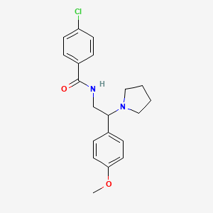 4-chloro-N-[2-(4-methoxyphenyl)-2-(pyrrolidin-1-yl)ethyl]benzamide