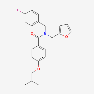 N-(4-fluorobenzyl)-N-(furan-2-ylmethyl)-4-(2-methylpropoxy)benzamide