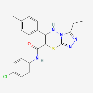 N-(4-chlorophenyl)-3-ethyl-6-(4-methylphenyl)-6,7-dihydro-5H-[1,2,4]triazolo[3,4-b][1,3,4]thiadiazine-7-carboxamide