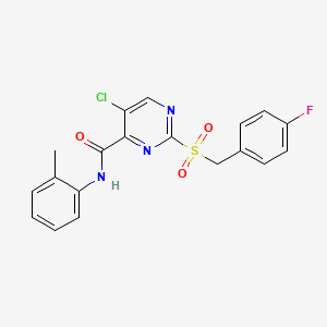 5-chloro-2-[(4-fluorobenzyl)sulfonyl]-N-(2-methylphenyl)pyrimidine-4-carboxamide