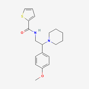 molecular formula C19H24N2O2S B11384378 N-[2-(4-methoxyphenyl)-2-(piperidin-1-yl)ethyl]thiophene-2-carboxamide 