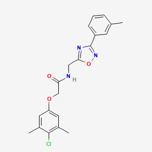 2-(4-chloro-3,5-dimethylphenoxy)-N-{[3-(3-methylphenyl)-1,2,4-oxadiazol-5-yl]methyl}acetamide