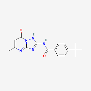 molecular formula C17H19N5O2 B11384481 4-tert-butyl-N-(5-methyl-7-oxo-4,7-dihydro[1,2,4]triazolo[1,5-a]pyrimidin-2-yl)benzamide 