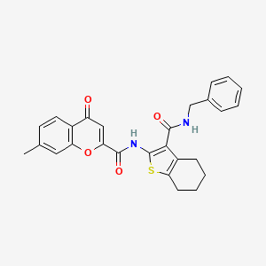 N-[3-(benzylcarbamoyl)-4,5,6,7-tetrahydro-1-benzothiophen-2-yl]-7-methyl-4-oxo-4H-chromene-2-carboxamide