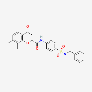 N-{4-[benzyl(methyl)sulfamoyl]phenyl}-7,8-dimethyl-4-oxo-4H-chromene-2-carboxamide