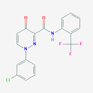 1-(3-chlorophenyl)-4-oxo-N-[2-(trifluoromethyl)phenyl]-1,4-dihydropyridazine-3-carboxamide