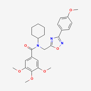 N-cyclohexyl-3,4,5-trimethoxy-N-{[3-(4-methoxyphenyl)-1,2,4-oxadiazol-5-yl]methyl}benzamide