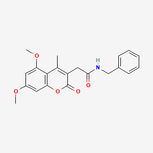 N-benzyl-2-(5,7-dimethoxy-4-methyl-2-oxo-2H-chromen-3-yl)acetamide