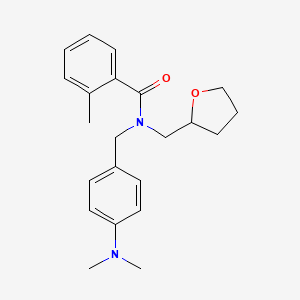 N-[4-(dimethylamino)benzyl]-2-methyl-N-(tetrahydrofuran-2-ylmethyl)benzamide