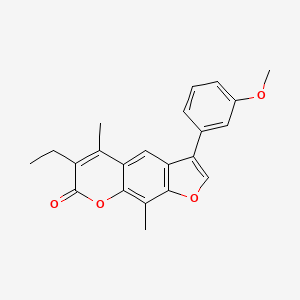 molecular formula C22H20O4 B11384564 6-ethyl-3-(3-methoxyphenyl)-5,9-dimethyl-7H-furo[3,2-g]chromen-7-one 