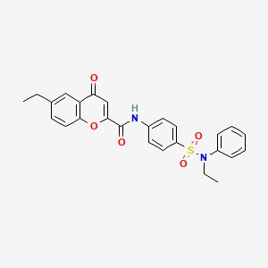 6-ethyl-N-{4-[ethyl(phenyl)sulfamoyl]phenyl}-4-oxo-4H-chromene-2-carboxamide