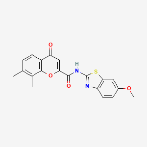 N-(6-methoxy-1,3-benzothiazol-2-yl)-7,8-dimethyl-4-oxo-4H-chromene-2-carboxamide