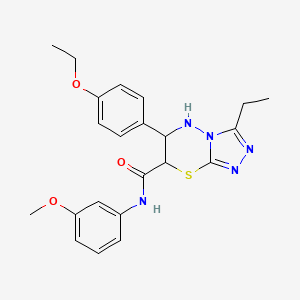 6-(4-ethoxyphenyl)-3-ethyl-N-(3-methoxyphenyl)-6,7-dihydro-5H-[1,2,4]triazolo[3,4-b][1,3,4]thiadiazine-7-carboxamide