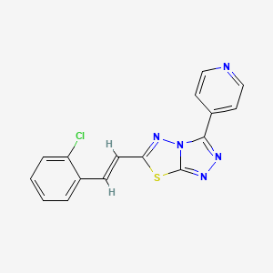 molecular formula C16H10ClN5S B11384608 6-[(E)-2-(2-chlorophenyl)ethenyl]-3-(pyridin-4-yl)[1,2,4]triazolo[3,4-b][1,3,4]thiadiazole 