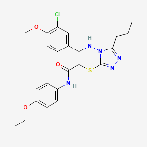 6-(3-chloro-4-methoxyphenyl)-N-(4-ethoxyphenyl)-3-propyl-6,7-dihydro-5H-[1,2,4]triazolo[3,4-b][1,3,4]thiadiazine-7-carboxamide