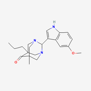 2-(5-methoxy-1H-indol-3-yl)-5-methyl-7-propyl-1,3-diazatricyclo[3.3.1.1~3,7~]decan-6-one