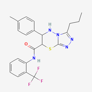 6-(4-methylphenyl)-3-propyl-N-[2-(trifluoromethyl)phenyl]-6,7-dihydro-5H-[1,2,4]triazolo[3,4-b][1,3,4]thiadiazine-7-carboxamide