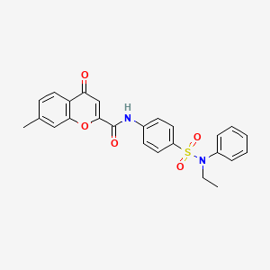 N-{4-[ethyl(phenyl)sulfamoyl]phenyl}-7-methyl-4-oxo-4H-chromene-2-carboxamide