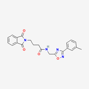 4-(1,3-dioxo-1,3-dihydro-2H-isoindol-2-yl)-N-{[3-(3-methylphenyl)-1,2,4-oxadiazol-5-yl]methyl}butanamide