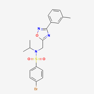 4-bromo-N-{[3-(3-methylphenyl)-1,2,4-oxadiazol-5-yl]methyl}-N-(propan-2-yl)benzenesulfonamide