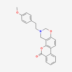 3-[2-(4-methoxyphenyl)ethyl]-3,4-dihydro-2H,6H-benzo[3,4]chromeno[8,7-e][1,3]oxazin-6-one