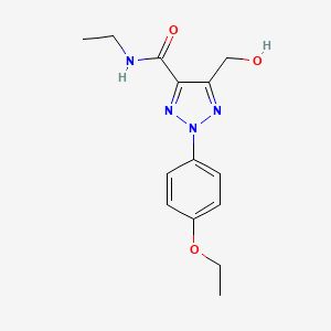 molecular formula C14H18N4O3 B11384721 2-(4-ethoxyphenyl)-N-ethyl-5-(hydroxymethyl)-2H-1,2,3-triazole-4-carboxamide 