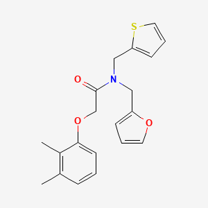 molecular formula C20H21NO3S B11384751 2-(2,3-dimethylphenoxy)-N-(furan-2-ylmethyl)-N-(thiophen-2-ylmethyl)acetamide 